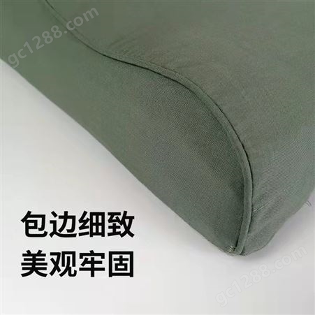 恒万服饰厂家 应急救灾 绿色棉枕头 军训内务护颈枕
