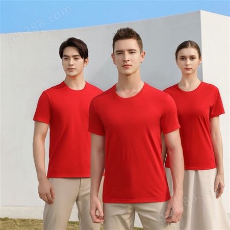 圆领t恤定制厂家 品牌宣传 团队凝聚力 起到宣传推广的作用