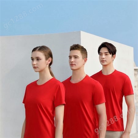 圆领t恤定制厂家 品牌宣传 团队凝聚力 起到宣传推广的作用
