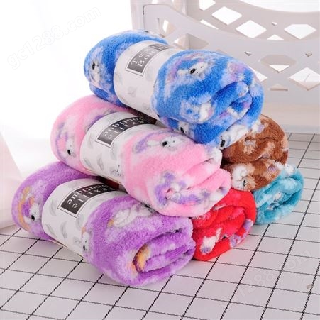 可爱熊毛巾创意个性潮流珊瑚绒 柔软蓬松大量订购 款式多样